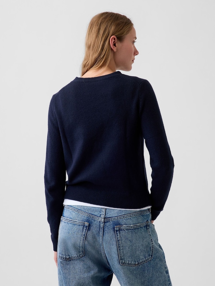 Gap Navy CashSoft Crew Jumper - Image 2 of 4 Gap Navy CashSoft Crew Jumper - Image 2 of 4