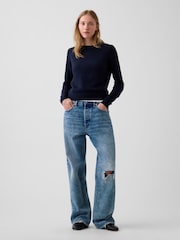 Gap Navy CashSoft Crew Jumper - Image 3 of 4