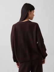 Gap Brown CashSoft Oversized V-Neck Jumper - Image 2 of 4