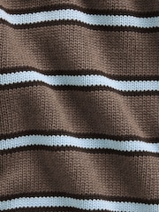 Streifen, Braun/Blau - Gap Oversize-Rundhalspullover - Bild 4 von 4