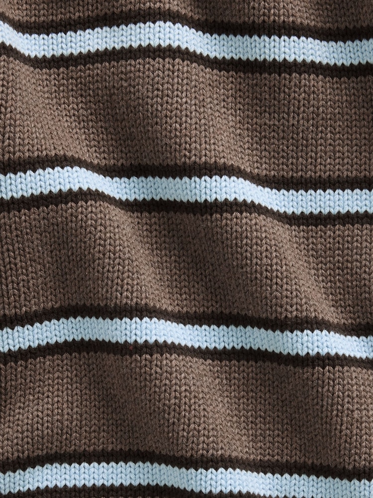 Streifen, Braun/Blau - Gap Oversize-Rundhalspullover - Bild 4 von 4