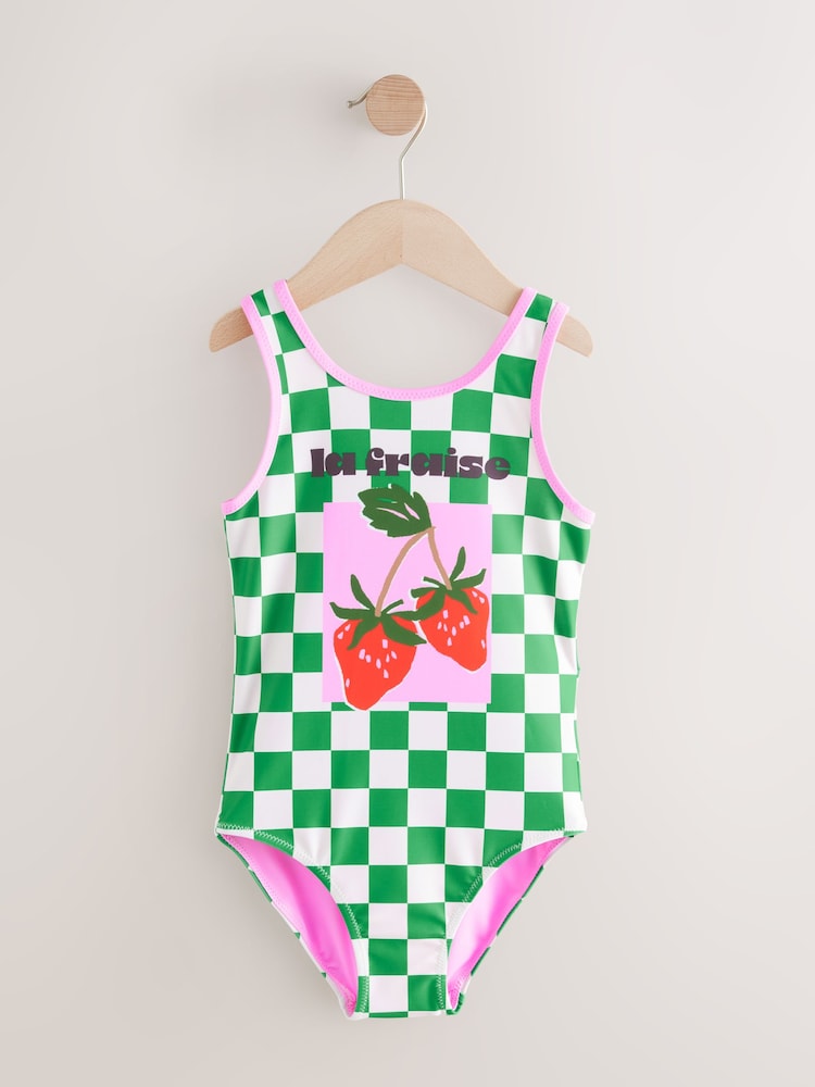 Green White Swimsuit