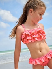 Bright Pink/Orange Tiered Bikini (3-16yrs) - Image 1 of 8