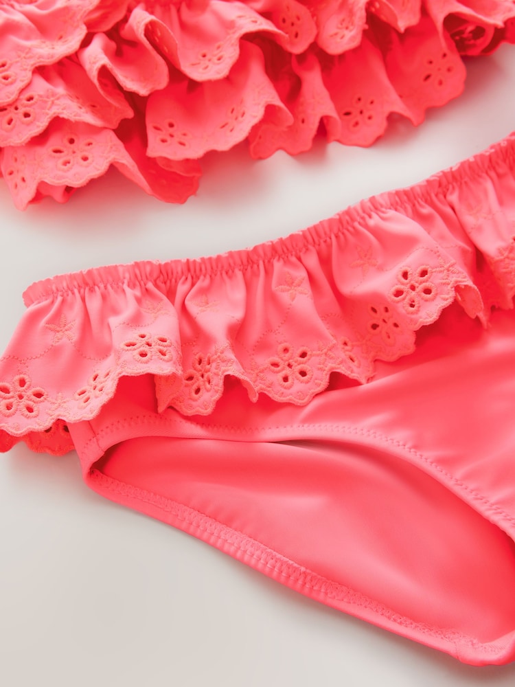 Bright Pink/Orange Tiered Bikini (3-16yrs) - Image 8 of 8