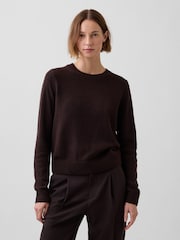 Dunkelbraun - Gap CashSoft Crew Jumper - Bild 1 von 4
