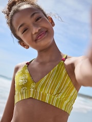 Olive Green Woodblock Triangle Bikini (8-16yrs) - Image 4 of 8