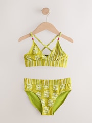 Olive Green Woodblock Triangle Bikini (8-16yrs) - Image 5 of 8