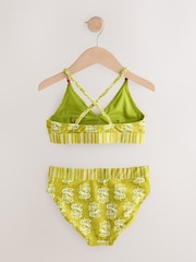 Olive Green Woodblock Triangle Bikini (8-16yrs) - Image 6 of 8