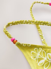 Olive Green Woodblock Triangle Bikini (8-16yrs) - Image 8 of 8