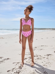 Pink Woodblock Triangle Bikini (8-16yrs) - Image 2 of 6