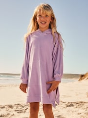 Lilac Purple Poncho Towel (3-16yrs) - Image 1 of 8
