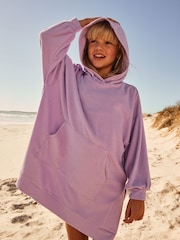 Lilac Purple Poncho Towel (3-16yrs) - Image 2 of 8