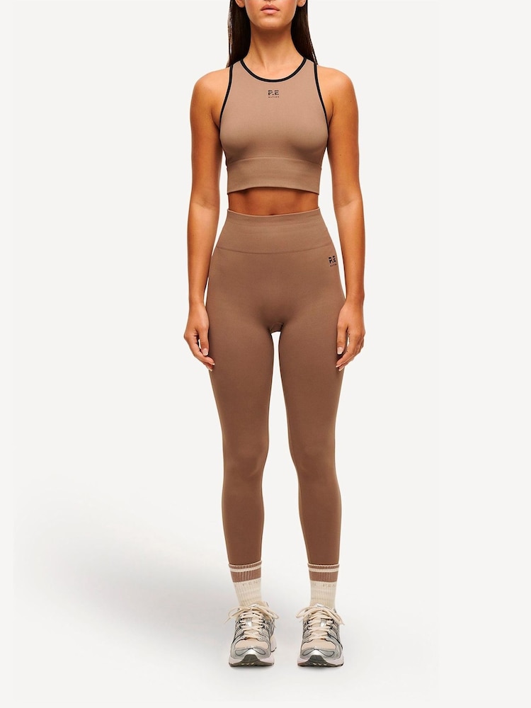 P.E Nation Brown Restore Seamless Leggings - Image 1 of 4 P.E Nation Brown Restore Seamless Leggings - Image 1 of 4