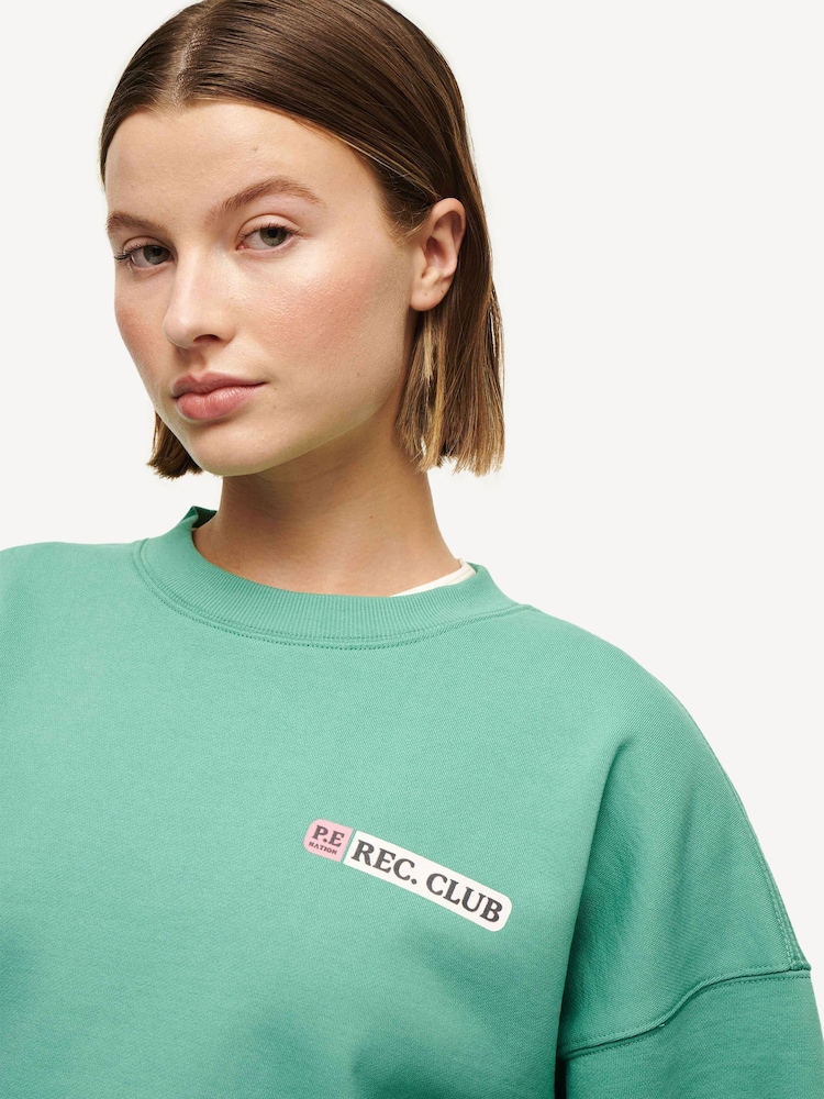 P.E Nation Green Oversized Seminal Sweater - Image 6 of 6 P.E Nation Green Oversized Seminal Sweater - Image 6 of 6