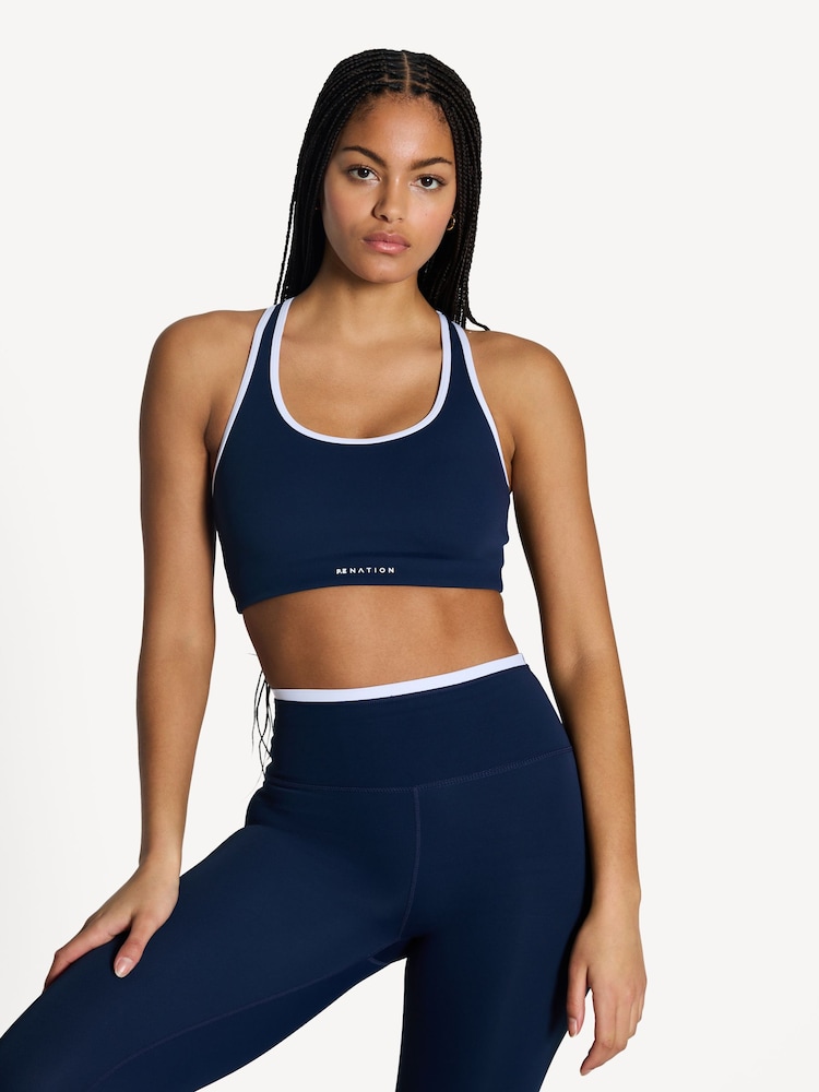 P.E Nation Navy Stellar Sports Bra - Image 1 of 6