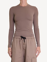 P.E Nation Brown Foundation Long Sleeve Top - Image 6 of 12