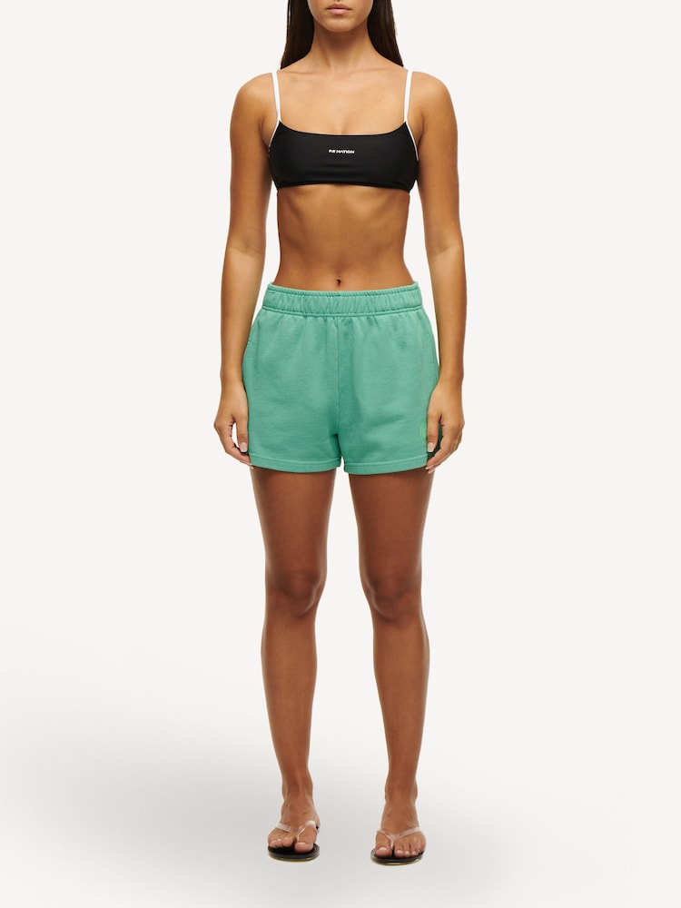P.E Nation Green Reverie Track Pant Shorts - Image 1 of 5