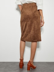 Monsoon Brown Amber Suedette Pencil Skirt - Image 3 of 5