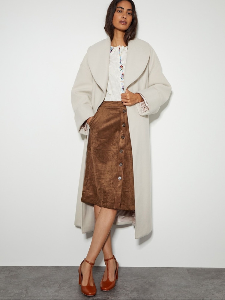 Monsoon Brown Amber Suedette Pencil Skirt - Image 5 of 5