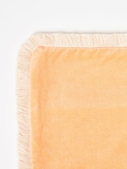 Oliver Bonas Orange Issey Velvet Fringed Rectangular 100% Cotton Cushion Cover - Image 3 of 3