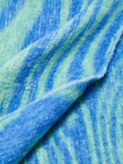 Oliver Bonas Blue Solana Swirl Fluffy Throw - Image 3 of 5