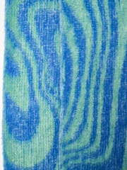 Oliver Bonas Blue Solana Swirl Fluffy Throw - Image 4 of 5
