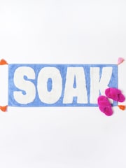 Oliver Bonas Blue Soak Runner Bath Mat - Image 1 of 4