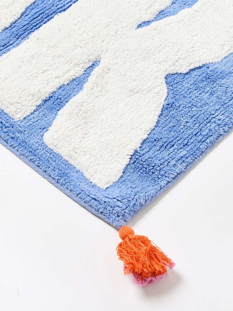 Oliver Bonas Blue Soak Runner Bath Mat - Image 2 of 4
