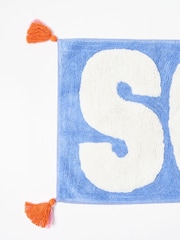 Oliver Bonas Blue Soak Runner Bath Mat - Image 3 of 4