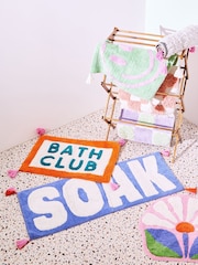 Oliver Bonas Blue Soak Runner Bath Mat - Image 4 of 4