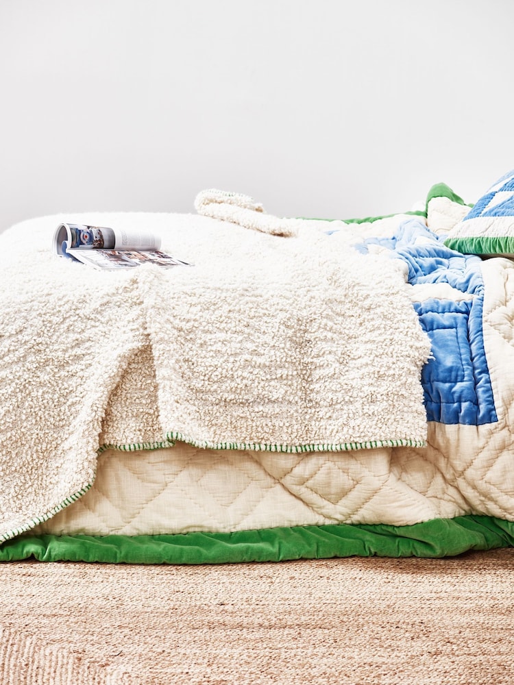 Oliver Bonas Cream Vivo Boucle Throw - Image 5 of 5
