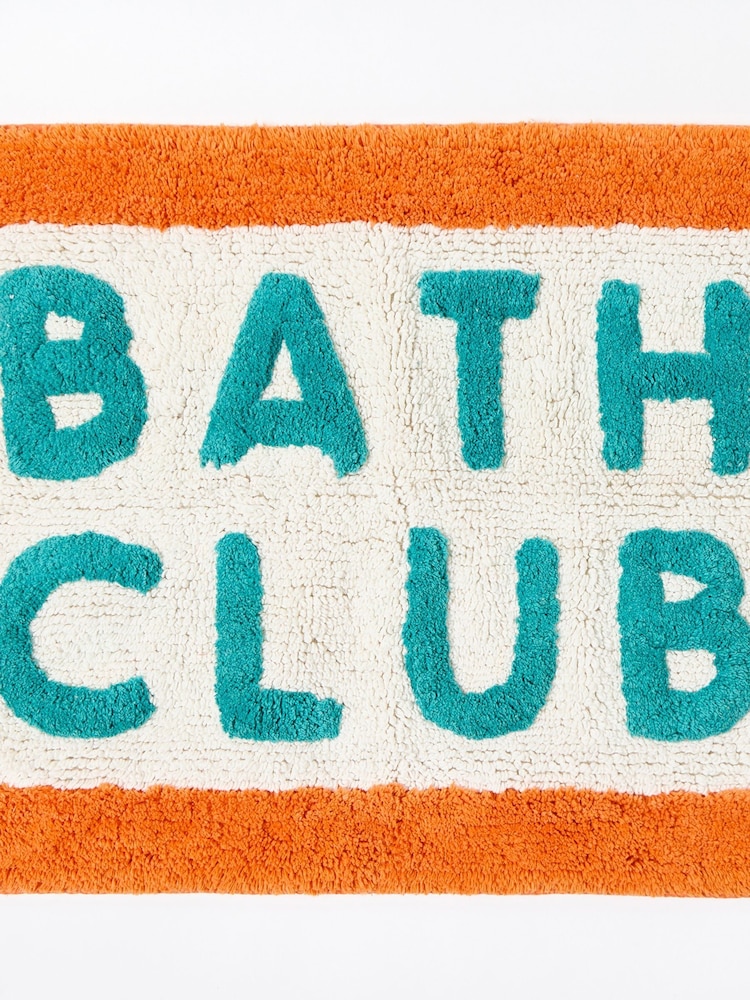 Oliver Bonas Orange Bath Club Bath Mat - Image 2 of 4