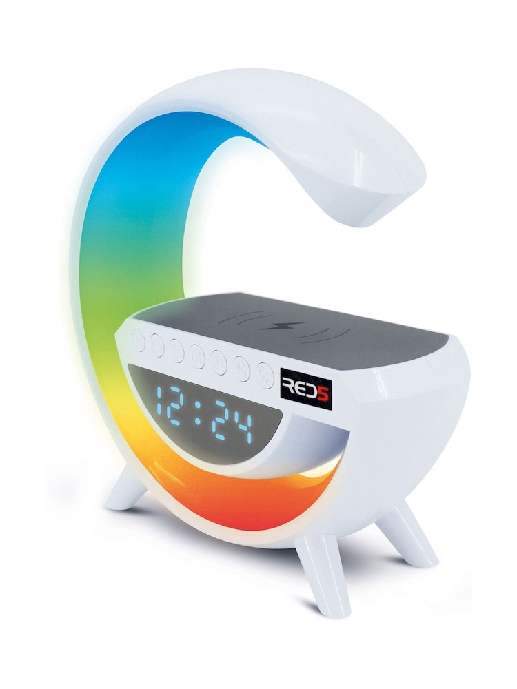 MenKind Light Up Wireless Alarm Clock Speaker - Image 2 of 5 MenKind Light Up Wireless Alarm Clock Speaker - Image 2 of 5