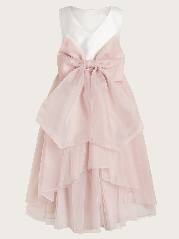 Monsoon Pink Olivia Organza Bridesmaid Dress - Image 2 of 4