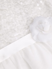 Monsoon Natural Sleeveless Sequin Tulle Dress - Image 4 of 4