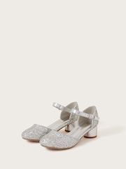 Monsoon Silver Glitter Two Part Heels - Image 1 of 2