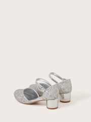 Monsoon Silver Glitter Two Part Heels - Image 2 of 2