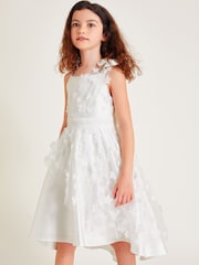 Monsoon Natural Lauren Asymmetrical Floral Dress - Image 1 of 4