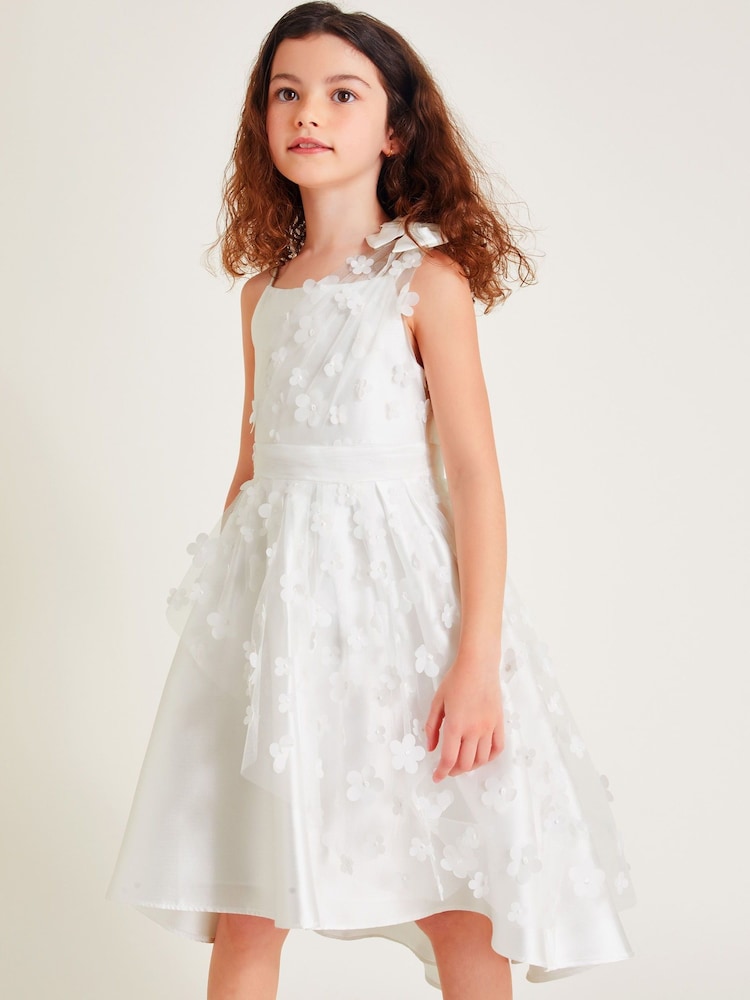 Monsoon Natural Lauren Asymmetrical Floral Dress - Image 1 of 4