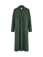 Yumi Green Knitted Maxi Cardigan With Pockets - Image 4 of 4