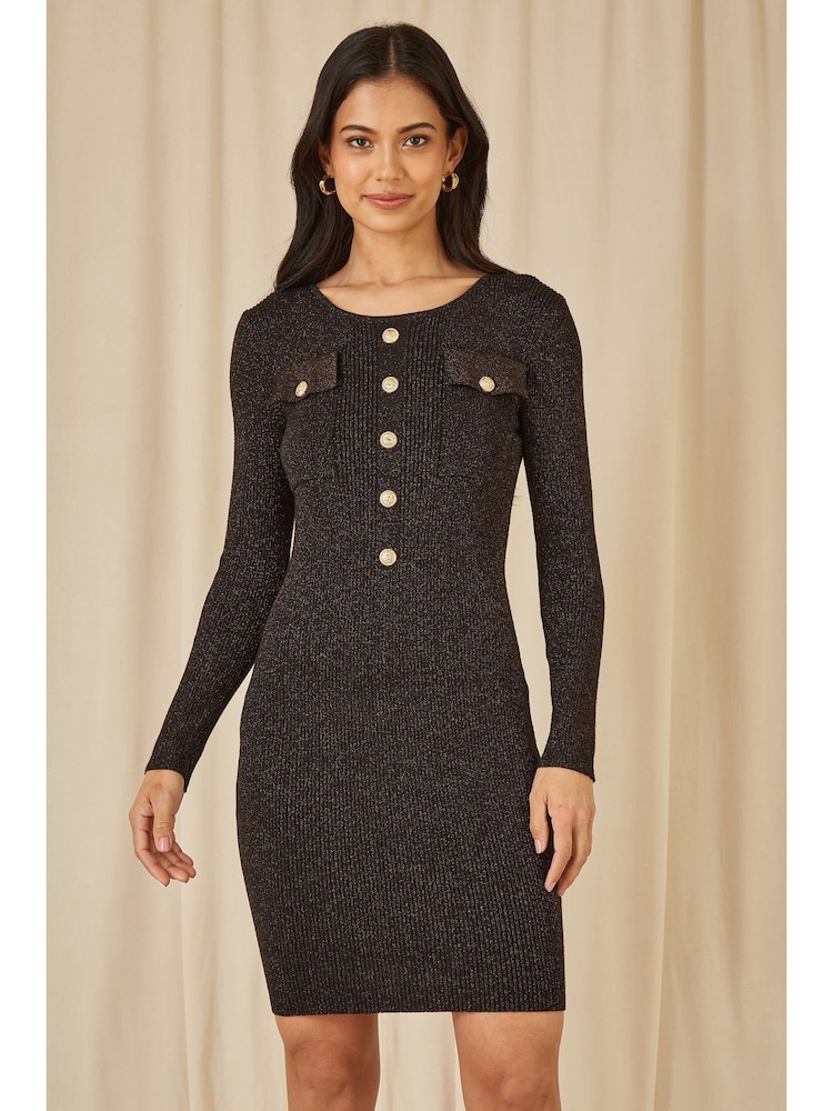 Yumi de malha militar Dress - Imagem 1 de 5