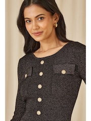 Yumi de malha militar Dress - Imagem 3 de 5
