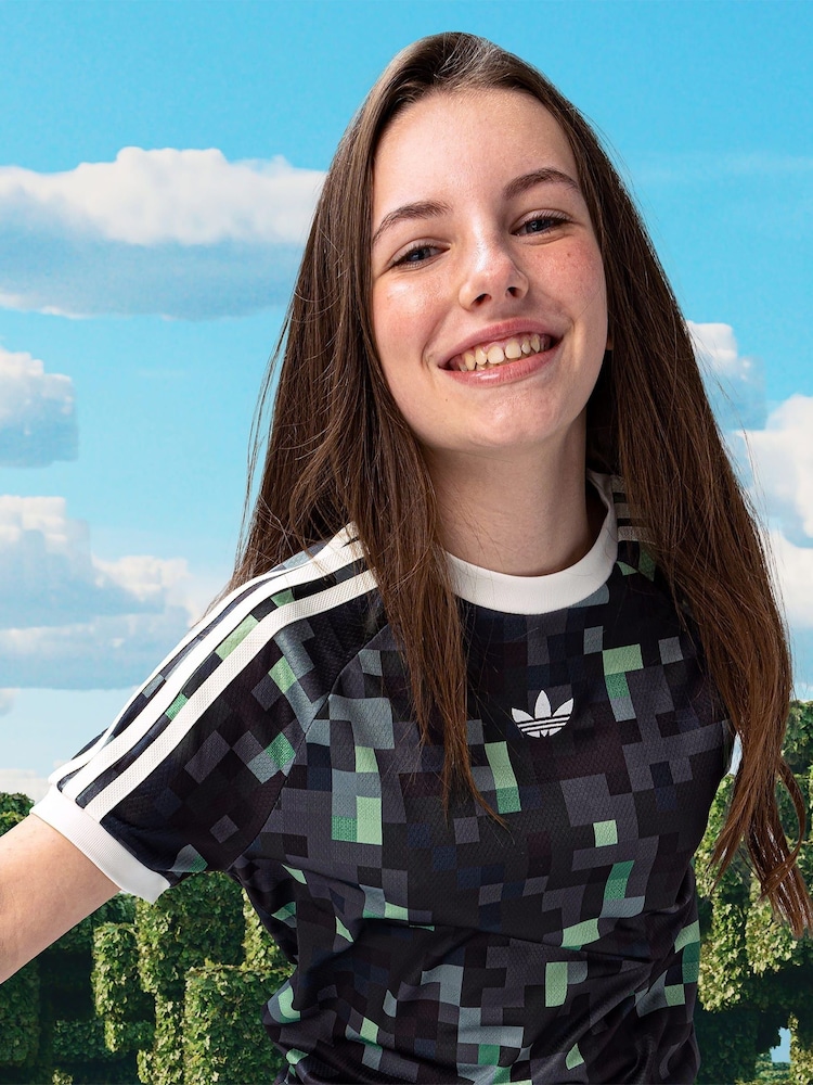 adidas originals Camouflage Minecraft Printed T-Shirt - Image 2 of 6 adidas originals Camouflage Minecraft Printed T-Shirt - Image 2 of 6