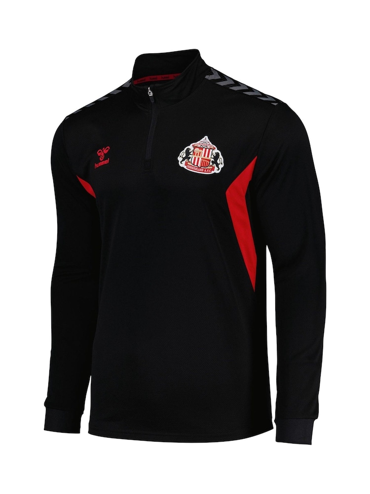 Hummel Black Sunderland Training Quarter Zip Sweatshirt - Image 2 of 3