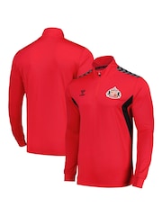 Hummel Red Sunderland Training Quarter Zip Sweatshirt - Image 1 of 3