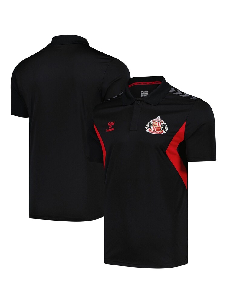 Hummel Black Sunderland Training Polo Shirt - Image 1 of 3