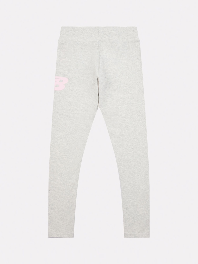 New Balance Grey Kids Stacked Logo Leggings - Image 2 of 3
