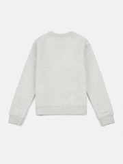 New Balance Grey Girls Stacked Logo Sweatshirt - Image 7 of 8