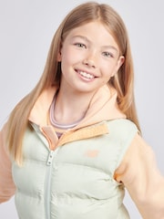 New Balance Green Girls Bond Quilted Gilet - Image 4 of 8