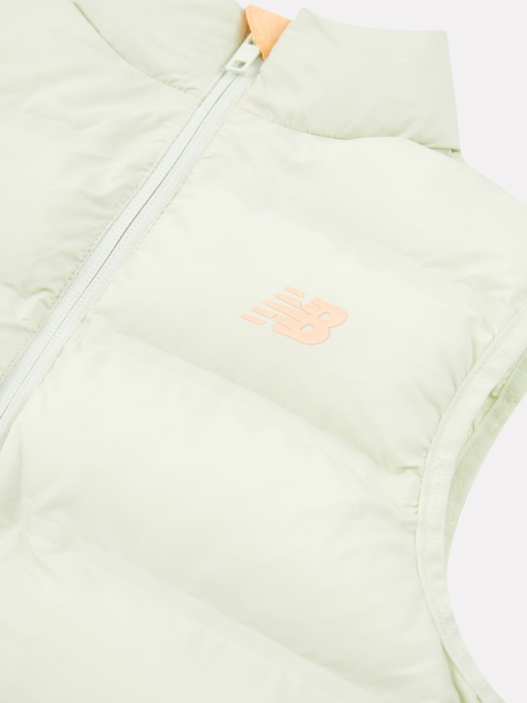 New Balance Green Girls Bond Quilted Gilet - Image 8 of 8